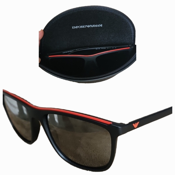 Emporio Armani Other - NWT ❗️ Emporio Armani men's sunglasses black and red with case